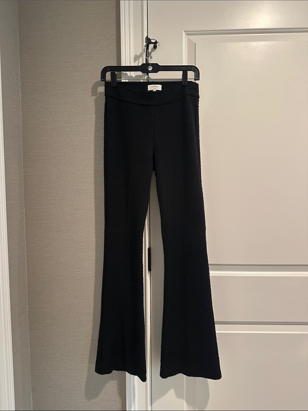 Black Flared Knit Pants - Classic Flare